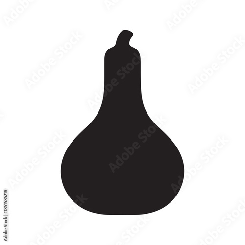 Bottle gourd silhouette icon vector flat illustration design on white back ground