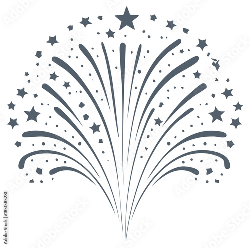 Star Burst Celebration Festive Illustration New Year's Eve Holiday Sparkler Decoration Design