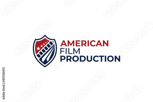 Clean Minimal American Film Production Logo Design on White Background