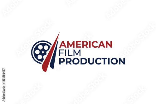 Clean Minimal American Film Production Logo Design on White Background