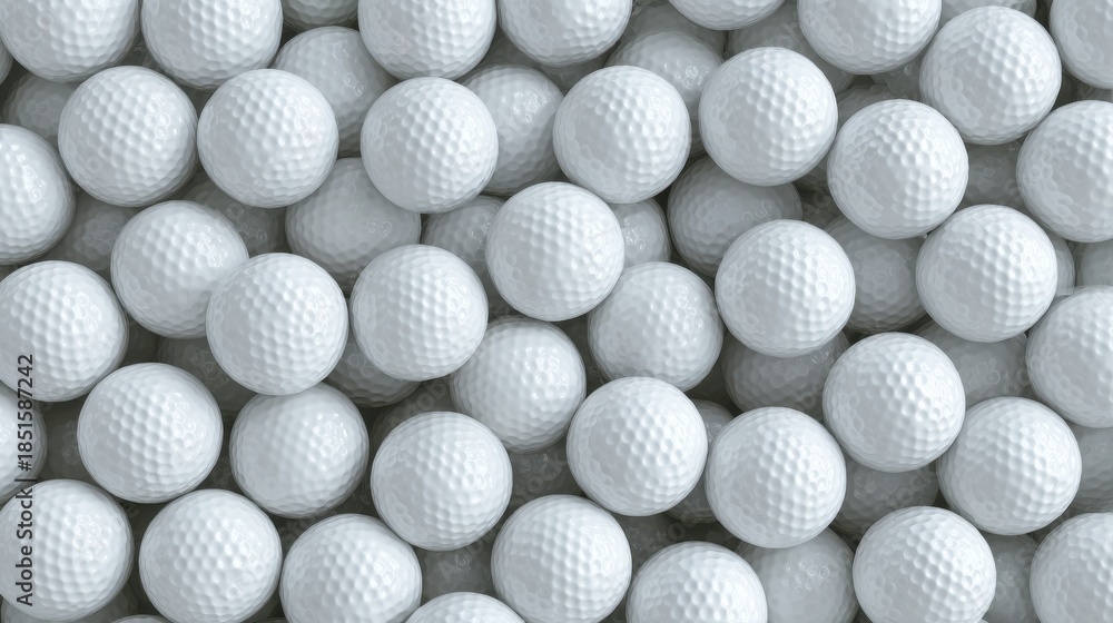 A seamless pattern of white golf balls, perfect for playing and training in the office or at home