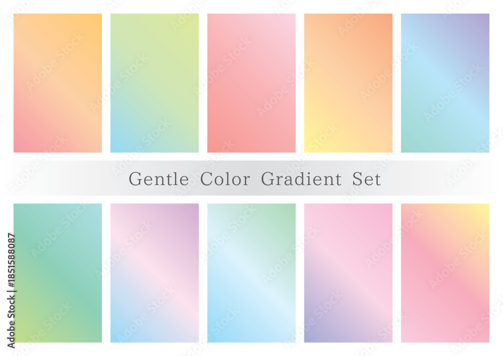 Fototapeta premium Gentle color gradient set