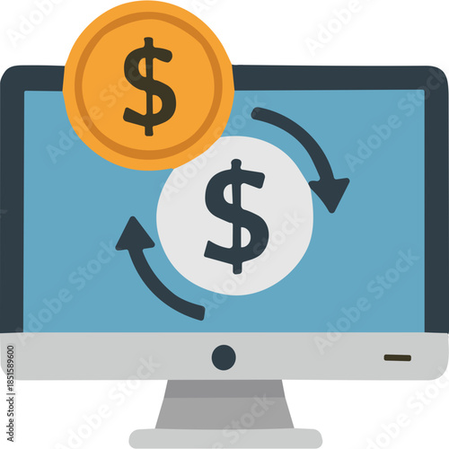 Online Money Exchange and Transfer Concept