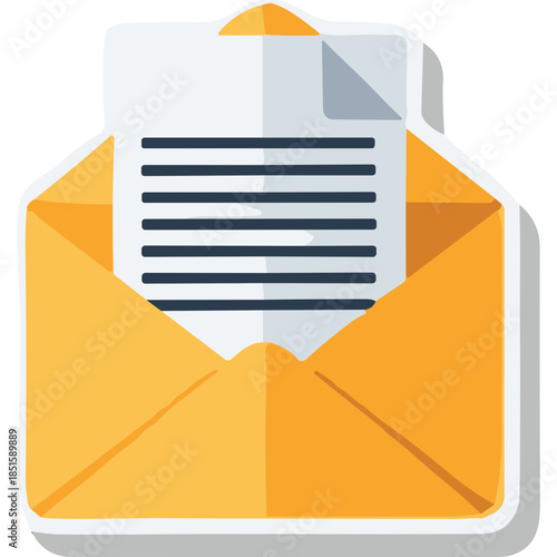 Open Envelope with Document Icon