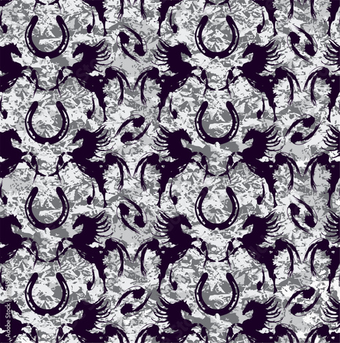 馬　馬蹄　ホースシュー　幸運U