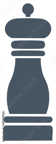 Classic Style Pepper Mill or Grinder Spice Container Isolated