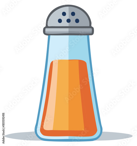 Orange Spices in a Glass Spice Shaker Ready for Flavorful Cooking and Gourmet Cuisine