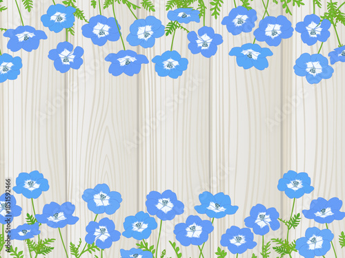 ネモフィラの背景①上下_白木目