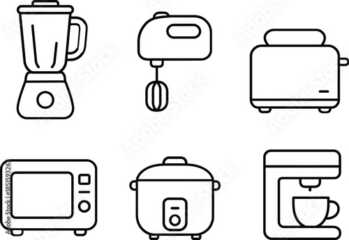 set of household appliances