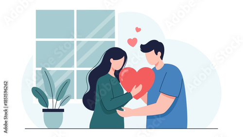 United by Love: A Couple and a Heart