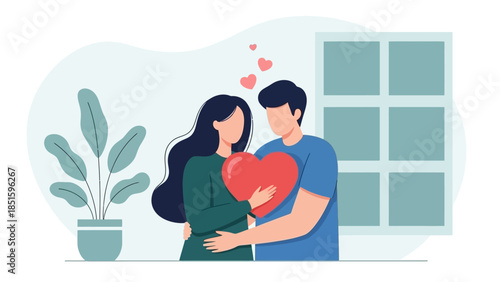 A Couple's Embrace Full of Love 