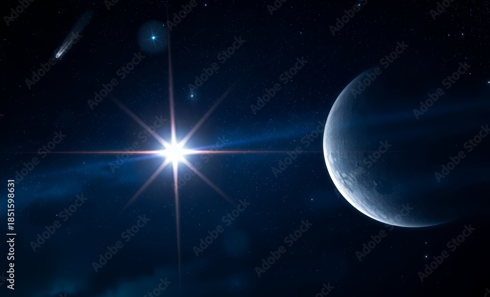 Fototapeta premium Asteroid field space rocks falling meteor abstract background meteor galaxy space background sky universe star astronomy cosmos