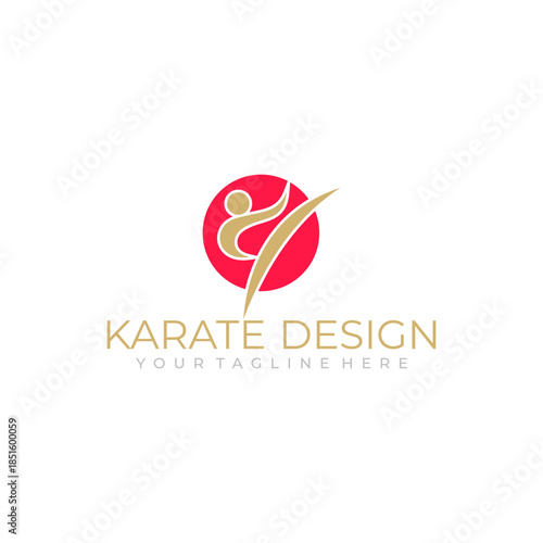 logo of a martial arts school with karate movements