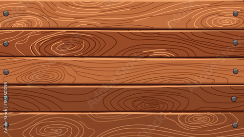 Rustic Wooden Planks with Visible Grain and Metal Fasteners - A Textured Background for Design
