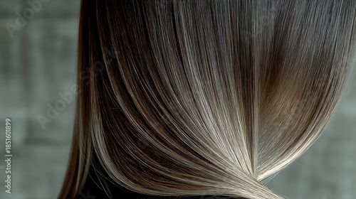 Wallpaper Mural Shiny straight brunette hairstyle elegant high resolution photo Torontodigital.ca