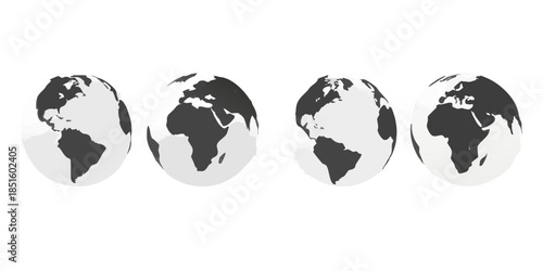 Four stages of earth s continental drift over time showing landmass evolution