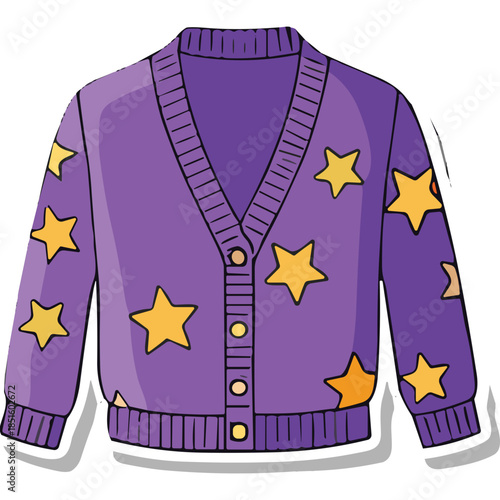 Purple Star Cardigan
