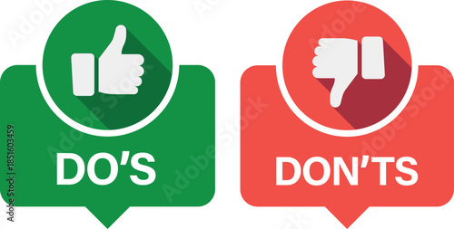 Do's and Don'ts Guidelines  Clear Instruction and Rules Infographic