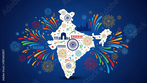 Celebrating India's Independence Day with Fireworks and Patriotic Spirit Across the Nation's Diverse Landscape