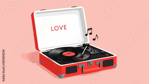 The Enduring Sound of Romance on a Retro Vinyl Player