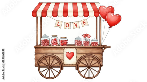 Charming Candy Cart for a Sweet Valentine