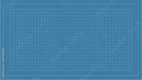 Aerial view of a blue grid pattern on a flat surface