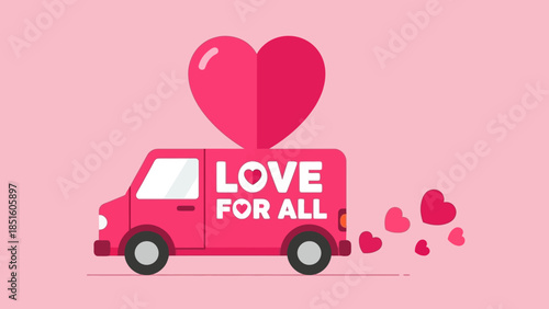 Spreading Love and Peace with a Pink Truck