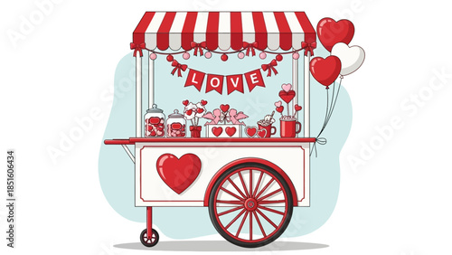 Valentine's Treat Stand with Heart Decorations