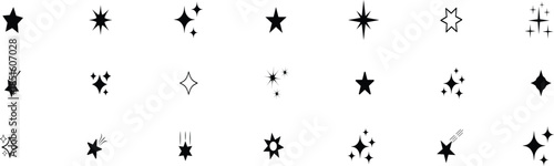 star set. vector sparkle .