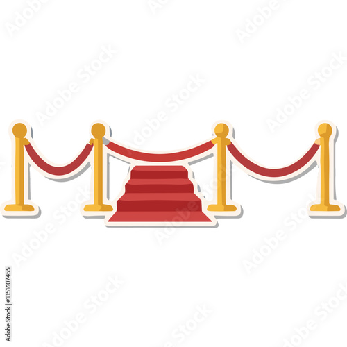 Red Carpet and Stanchions Icon