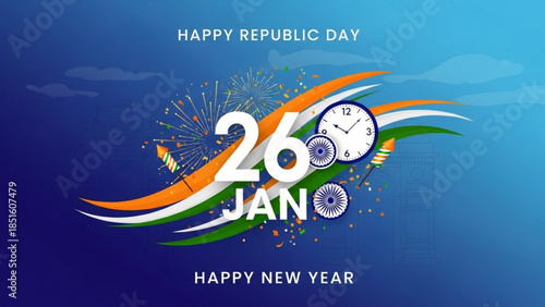 Celebrate Republic Day India 26th January Happy New Year with Patriotic Joy and Freedom