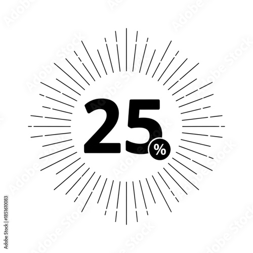 25 Percent Discount Sale Promotion Graphic