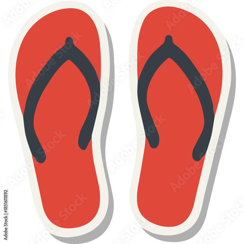 Red Flip Flop Icon