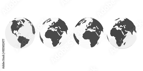Four stages of earth s transformation over time depicting continental shifts