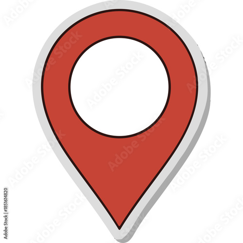 Free Download Red Map Pin Icon - Location Marker Vector Graphic - GFXLoad