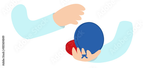 打楽器、カスタネットを演奏する手のベクターイラスト