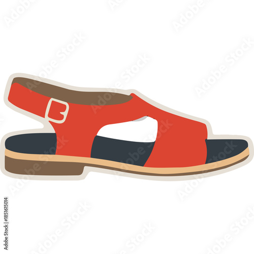 Red Slingback Sandal Icon