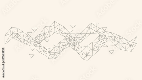 Geometric Low Poly Dolphin Wireframe Illustration.