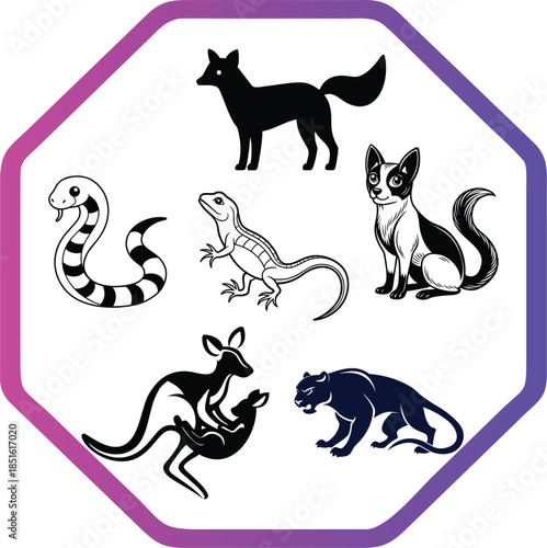 Stylized Wild Animals Collection