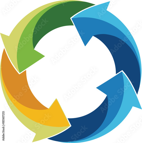 Circular arrow recycling symbol