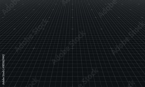 Perspective grid background with white crosshair center point