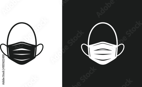 Surgical mask icon set