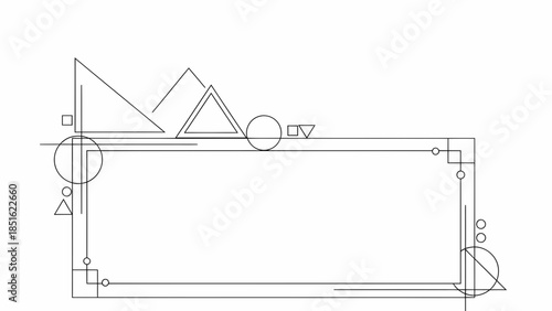 Geometric Shapes in Technical Drawing.