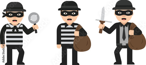 Thieves with loot bags