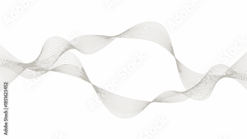 White Smoke Waving on White Background.