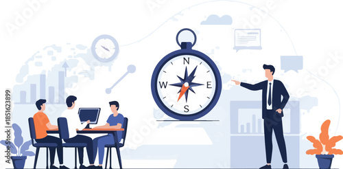 Team of Business People Working on a Rocket Ship for a Startup Project