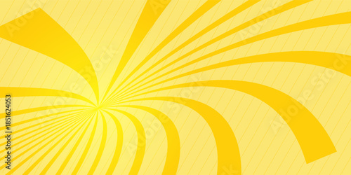 yellow abstract background with light of sunburst. yellow starburst with halftone. sun ray retro background with flash.eps.10.
