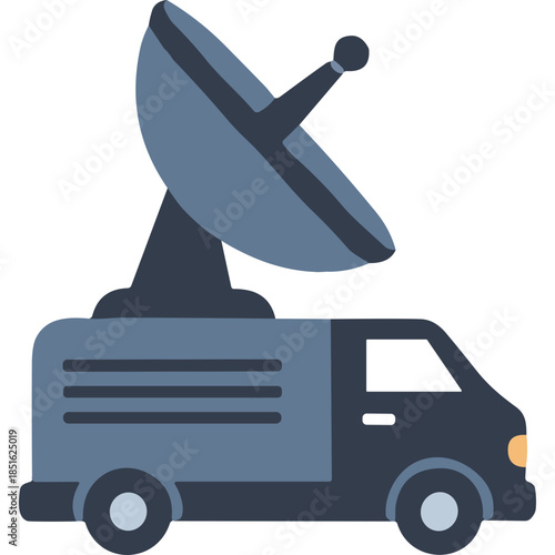 Satellite Dish Truck Icon