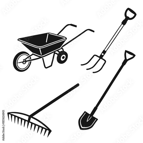 Garden tools illustration