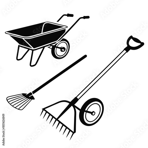 Garden tools illustration